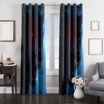 red eyes wolf window curtains 0