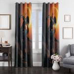 red moon lara croft still survive tomb raider window curtain 0