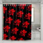 red nerv neon genesis evangelion shower curtains 0