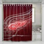 red wings shower curtains 0