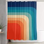 retro 70s color palette iii shower curtain 0