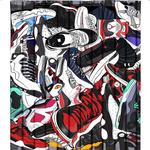 retro basketball shoes shower curtain sneaker pattern shower curtain 0