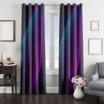 retro pattern neon light window curtain 0