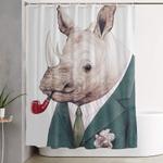 rhinoceros shower curtain 0