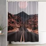 road red moon shower curtain 0