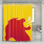 roar the lion king silhouette shower curtains 0