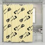rockstar guitars electric pattern shower curtains 0