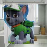 rocky dog of paw patrol kids shower curtains 0