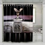 rolls royce emblem shower curtains 0
