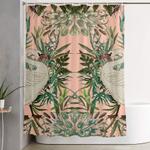 romantic swan shower curtain 0