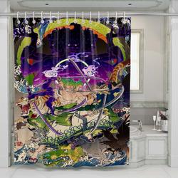 Roronoa Zoro Arc Wano Shower Curtain Set Bathroom Set For Bathroom Decor Best Gift For Friends