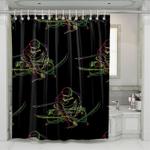 roronoa zoro neon light one piece shower curtains 0