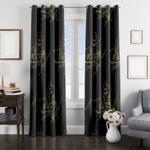 roronoa zoro neon light one piece window curtain 0