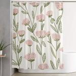rose garden pattern shower curtain 0