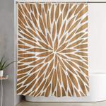 rose gold burst shower curtain 0