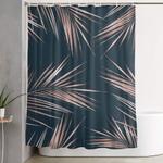rose gold palm leaves 4 shower curtain 0