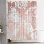 rose gold pink antique world map by nature magick shower curtain 0