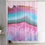 rose quartz and serenity agate shower curtain 0