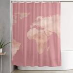 rosegold world map sans type shower curtain 0