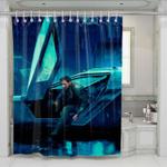 ryan gosling with car blade runner 2049 shower curtains 0