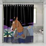 sad bojack horseman shower curtains 0