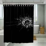 sad happy black mirror iconic shower curtains 0