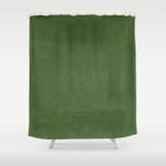 sage green velvet texture shower curtain 0