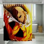 saitama badass get angry shower curtains 0
