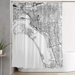 san diego white map shower curtain 0