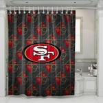 san francisco 49ers gold pattern shower curtains 0