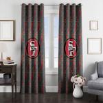 san francisco 49ers gold pattern window curtain 0