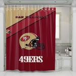 san francisco 49ers logo helm shower curtains 0