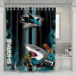 san jose sharks 2 shower curtains 0