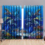 school of sea turtle under the sea curtain summer vibe sea lovers gift blackout window curtains 100 polyester 417 1079 1 0