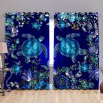 school of turtle under the sea curtain turtle lover room decor item blackout window curtains 100 polyester 417 1079 0