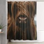scottish highland cattle shower curtain 0