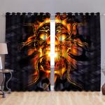 screaming lava skull is on fire blackout curtain skull addicts gift idea blackout window curtains 100 polyester 417 1079 0
