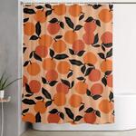 seamless citrus pattern oranges shower curtain 0