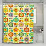 seamless flower retro shower curtains 0