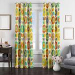 seamless flower retro window curtain 0
