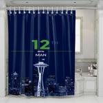 seattle seahawks 12 man shower curtains 0
