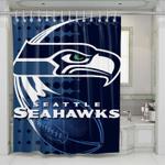 seattle seahawks over dots shower curtains 0