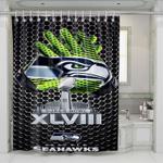 seattle seahawks super bowl 4 shower curtains 0