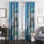 sen and white dragon window curtains 0