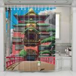 sen spirited away standing shower curtains 0