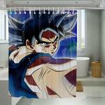 serious goku get fight shower curtains 0
