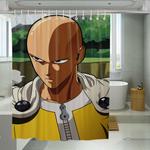 serious saitama bald sensei shower curtains 0