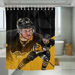 serious sidney crosby nhl shower curtains 0