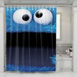 sesame street blue shower curtains 0