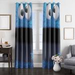 sesame street blue window curtains 0